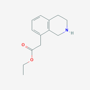 molecular formula C13H17NO2 B15311144 Ethyl 2-(1,2,3,4-tetrahydroisoquinolin-8-yl)acetate 