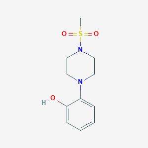 molecular formula C11H16N2O3S B1531116 1-(2-羟基苯基)哌嗪-4-甲基磺酰胺 CAS No. 1221792-82-0