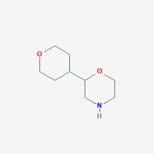 molecular formula C9H17NO2 B15311175 2-(Tetrahydro-2h-pyran-4-yl)morpholine 