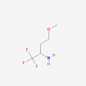 molecular formula C5H10F3NO B15311177 1,1,1-Trifluoro-4-methoxybutan-2-amine 