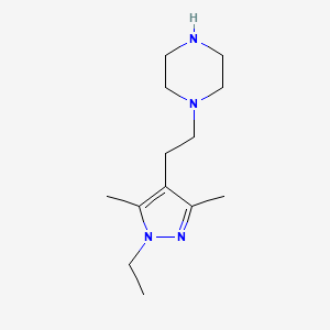 1-(2-(1-Ethyl-3,5-dimethyl-1h-pyrazol-4-yl)ethyl)piperazine