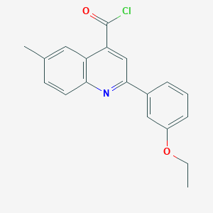 molecular formula C19H16ClNO2 B1531119 2-(3-乙氧基苯基)-6-甲基喹啉-4-甲酰氯 CAS No. 1160253-83-7