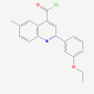 molecular formula C19H16ClNO2 B1531119 Chlorure de 2-(3-éthoxyphényl)-6-méthylquinoléine-4-carbonyle CAS No. 1160253-83-7