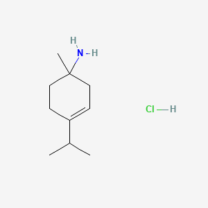 molecular formula C10H20ClN B15311194 1-Methyl-4-(propan-2-yl)cyclohex-3-en-1-aminehydrochloride 