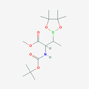 Methyl 2-{[(tert-butoxy)carbonyl]amino}-3-(tetramethyl-1,3,2-dioxaborolan-2-yl)butanoate