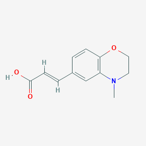 3-(4-methyl-3,4-dihydro-2H-1,4-benzoxazin-6-yl)prop-2-enoic acid