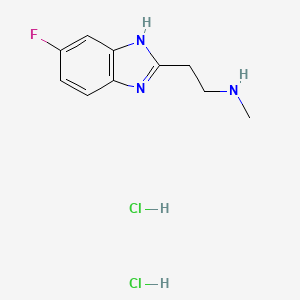 molecular formula C10H14Cl2FN3 B1531123 [2-(5-Fluoro-1H-benzimidazol-2-yl)ethyl]methylamine dihydrochloride CAS No. 1268990-43-7