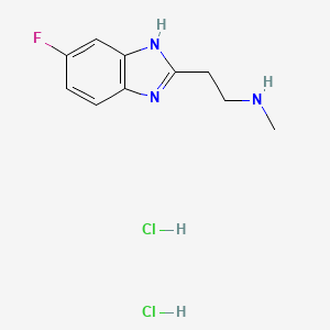 molecular formula C10H14Cl2FN3 B1531123 [2-(5-Fluor-1H-benzimidazol-2-yl)ethyl]methylamin-Dihydrochlorid CAS No. 1268990-43-7