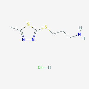 {3-[(5-Methyl-1,3,4-thiadiazol-2-yl)thio]propyl}amine hydrochloride