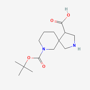 molecular formula C14H24N2O4 B15311318 7-[(Tert-butoxy)carbonyl]-2,7-diazaspiro[4.5]decane-4-carboxylic acid 