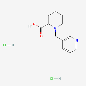molecular formula C12H18Cl2N2O2 B1531132 1-(Pyridin-3-ylmethyl)piperidine-2-carboxylic acid dihydrochloride CAS No. 1255665-52-1