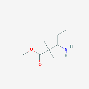 molecular formula C8H17NO2 B15311357 Methyl 3-amino-2,2-dimethylpentanoate CAS No. 1889271-25-3