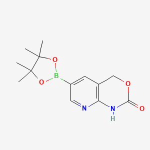 molecular formula C13H17BN2O4 B15311402 6-(4,4,5,5-Tetramethyl-1,3,2-dioxaborolan-2-yl)-1,4-dihydropyrido[2,3-d][1,3]oxazin-2-one 