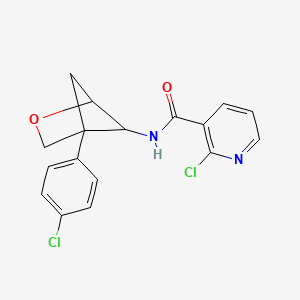 molecular formula C17H14Cl2N2O2 B15311408 2-chloro-N-[4-(4-chlorophenyl)-2-oxabicyclo[2.1.1]hexan-5-yl]pyridine-3-carboxamide 