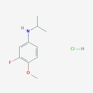 molecular formula C10H15ClFNO B1531141 3-fluoro-4-methoxy-N-(propan-2-yl)aniline hydrochloride CAS No. 1240527-32-5