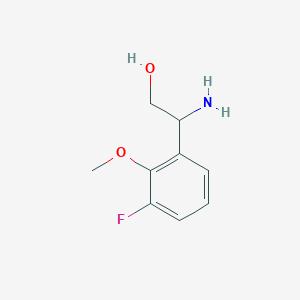 molecular formula C9H12FNO2 B15311454 2-Amino-2-(3-fluoro-2-methoxyphenyl)ethan-1-ol 