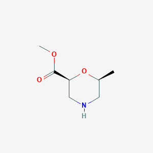 molecular formula C7H13NO3 B15311472 methyl (2S,6S)-6-methylmorpholine-2-carboxylate 