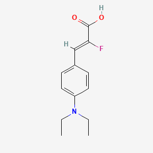 molecular formula C13H16FNO2 B15311475 3-(4-(Diethylamino)phenyl)-2-fluoroacrylic acid 