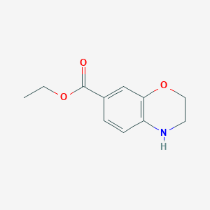 molecular formula C11H13NO3 B15311477 ethyl 3,4-dihydro-2H-1,4-benzoxazine-7-carboxylate 