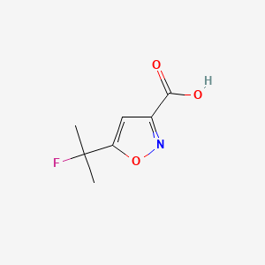 molecular formula C7H8FNO3 B15311479 5-(2-Fluoropropan-2-yl)-1,2-oxazole-3-carboxylicacid 