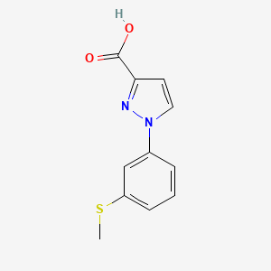 1-(3-(Methylthio)phenyl)-1h-pyrazole-3-carboxylic acid