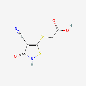 2-[(4-Cyano-3-hydroxy-1,2-thiazol-5-yl)sulfanyl]aceticacid