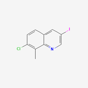 molecular formula C10H7ClIN B15311575 7-Chloro-3-iodo-8-methylquinoline 