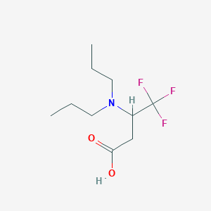 molecular formula C10H18F3NO2 B15311581 3-(Dipropylamino)-4,4,4-trifluorobutanoic acid 