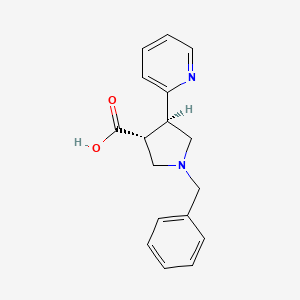 trans-1-Benzyl-4-(pyridin-2-yl)pyrrolidine-3-carboxylic acid