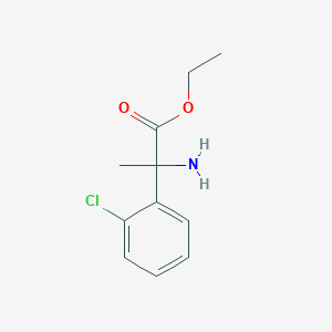 molecular formula C11H14ClNO2 B15311620 Ethyl 2-amino-2-(2-chlorophenyl)propanoate 