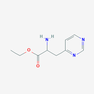 molecular formula C9H13N3O2 B15311633 Ethyl 2-amino-3-(pyrimidin-4-YL)propanoate 