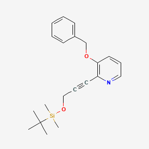 molecular formula C21H27NO2Si B1531166 3-(Benzyloxy)-2-(3-((tert-butyldimethylsilyl)oxy)-prop-1-YN-1-YL)pyridine CAS No. 1228666-14-5