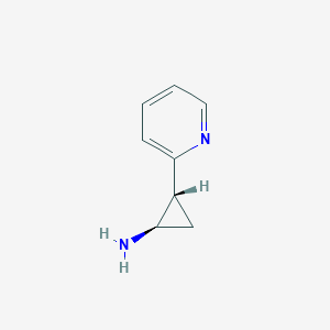 molecular formula C8H10N2 B15311670 rac-(1R,2R)-2-(pyridin-2-yl)cyclopropan-1-amine 