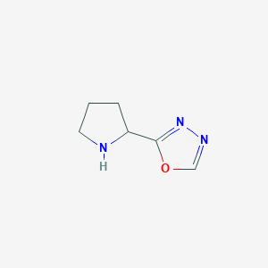 molecular formula C6H9N3O B15311678 2-(Pyrrolidin-2-yl)-1,3,4-oxadiazole 