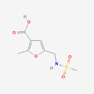 molecular formula C8H11NO5S B1531168 5-(甲磺酰胺甲基)-2-甲基呋喃-3-羧酸 CAS No. 1183819-05-7