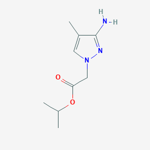 molecular formula C9H15N3O2 B15311680 Isopropyl 2-(3-amino-4-methyl-1h-pyrazol-1-yl)acetate 