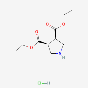 3,4-diethyl (3R,4S)-pyrrolidine-3,4-dicarboxylate hydrochloride