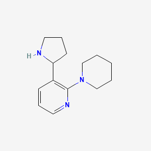 molecular formula C14H21N3 B15311740 2-(Piperidin-1-yl)-3-(pyrrolidin-2-yl)pyridine 