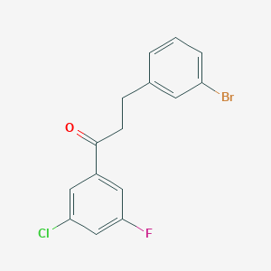 3-(3-Bromophenyl)-1-(3-chloro-5-fluorophenyl)propan-1-one