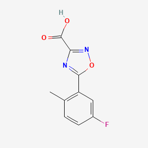 molecular formula C10H7FN2O3 B15311781 5-(5-Fluoro-2-methylphenyl)-1,2,4-oxadiazole-3-carboxylic acid 