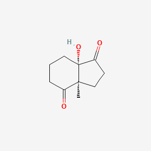 (+/-)-cis-6-Hydroxy-1-methylbicyclo[4.3.0]nonane-2,7-dione