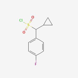 molecular formula C10H10ClFO2S B15311810 Cyclopropyl(4-fluorophenyl)methanesulfonyl chloride 