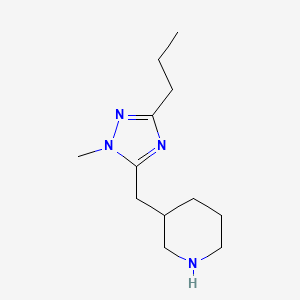 molecular formula C12H22N4 B15311839 3-((1-Methyl-3-propyl-1h-1,2,4-triazol-5-yl)methyl)piperidine 