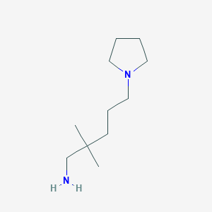 2,2-Dimethyl-5-(pyrrolidin-1-yl)pentan-1-amine