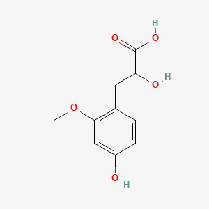 molecular formula C10H12O5 B15311872 2-Hydroxy-3-(4-hydroxy-2-methoxyphenyl)propanoic acid 