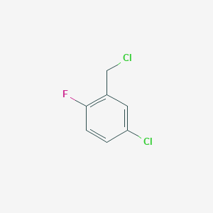 molecular formula C7H5Cl2F B15311921 4-Chloro-2-(chloromethyl)-1-fluorobenzene 