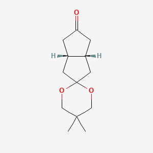 molecular formula C13H20O3 B15311922 cis-5',5'-Dimethyltetrahydro-1H-spiro[pentalene-2,2'-[1,3]dioxan]-5(3H)-one 