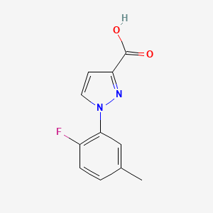 molecular formula C11H9FN2O2 B15311933 1-(2-Fluoro-5-methylphenyl)-1h-pyrazole-3-carboxylic acid 