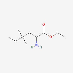 molecular formula C10H21NO2 B15311940 Ethyl 2-amino-4,4-dimethylhexanoate 