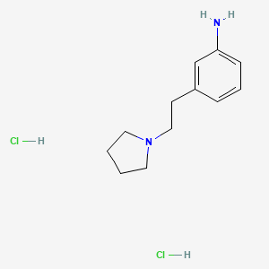 molecular formula C12H20Cl2N2 B15311990 3-[2-(Pyrrolidin-1-yl)ethyl]aniline dihydrochloride 